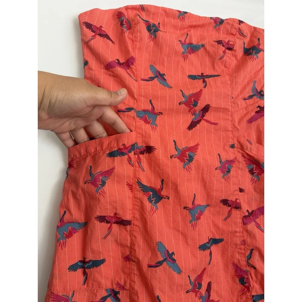 Free People Tropical Aviator Resort Vacations Vibe Mini Dress Strapless 4